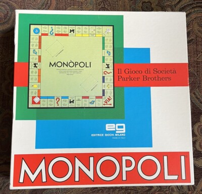 Vintage Monopoly Italian Edition Monopoli Il Gioco di Societa Parker Brothers