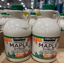 Maple Syrup Organic 100% Pure Grade A 2 Pack 33.8 oz Each Kirkland Signature