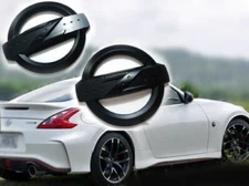2x Matte Black Z Emblem Fender Badge Car Body Side Skirt Sticker 350Z 370Z Z34