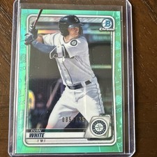 2020 Bowman Chrome Evan White Prospect Aqua Shimmer Refractor #1/125 Mariners