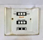 Vintage Original Porcelain Gulf Oil Gas Pump Face ST3 Sign