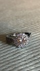 1CT Round VVS1 Moissanite Halo Engagement Ring Pavé Band Sz 7 — photo 1