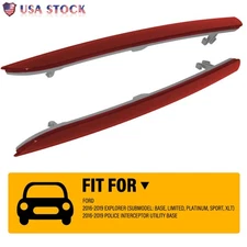 2x For 2016-2019 Ford Explorer Red Rear Bumper Reflector Lamp Light Left & Right