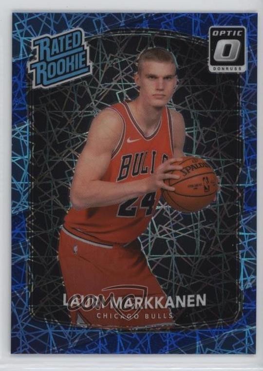 2017 Panini Donruss Optic Rated Rookie Blue Velocity Prizm Lauri Markkanen 0mr3