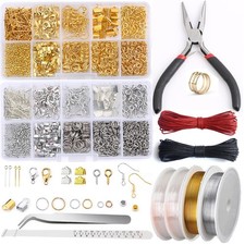 Jewelry Making Supplies Kit for Adults, Jewelry Repair Kit with Pliers, Findi...