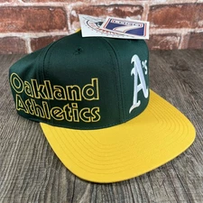 Vintage Deadstock Oakland Athletics Logo 7 Snapback Hat Cap Rare NOS
