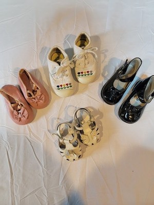 VTG - Four (4) pairs of 1990's Baby Girl Shoes