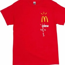 Travis Scott x McDonald's Red Collaboration T-Shirt, New