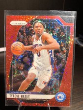 Tyrese Maxey Panini Prizm Red Sparkle SSP 2024-25 #96 Panini