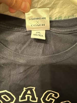 Coach x Bape Men's Medium Black Short Sleeve T Shirts A Bathing