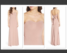 Jenny Yoo Collection Kylie Tie Back Strapless Gown  Size 14       #B393