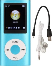 Zunate MP4 Player, MP3 Music Player with 1.8 Inch LCD Screen, Portable Blue 