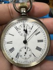 High Grade Swiss Chronograph Pocket Watch Sterling Silver Heuer Movement Repair — photo 1