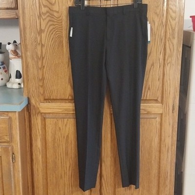 Perry Ellis NWT Men's Slim Fit Portfolio Travel Lux Dress Pant Size 32×32 Black