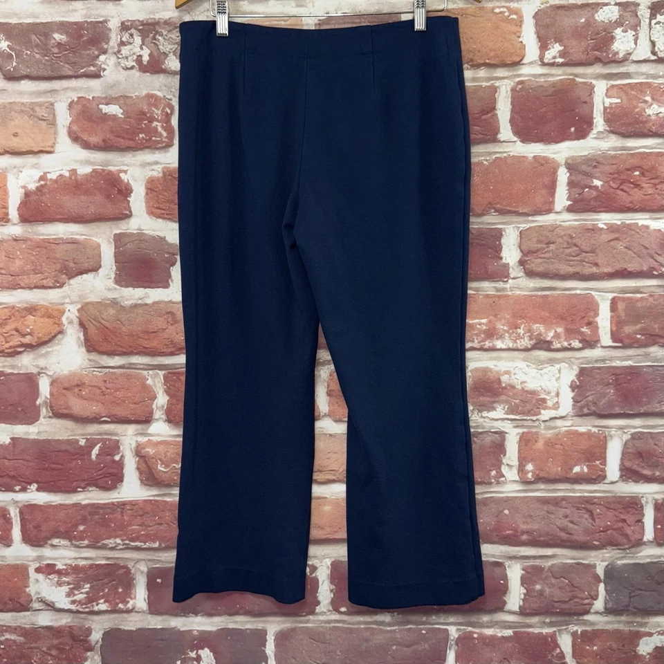 Pantalones Talbots Mujer 8 Azul Marino Heritage Vestido Pantalones Pierna Recta Trabajo Foto 4 de 4