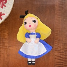 Disney Alice in Wonderland Plush Doll 10-12 Inch Blue Dress Yellow Hair 2021