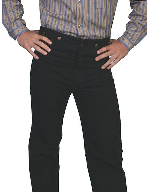 Scully Western Pants Mens Rangewear Canvas 44 x 36 Black F0_RW040 CLEARANCE