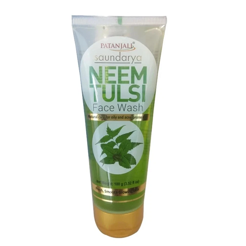 Patanjali HERBAL Saundarya Aloe Vera Neem Tulsi Jabón Facial para Espinillas de Acné-100gm Foto 4 de 4