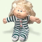Vtg Rare 1982 Coleco Cabbage Patch Kids Doll Blonde Hair Blue Eye Holiday Outfit