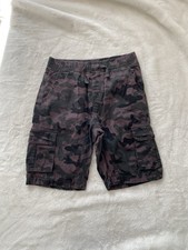 South Pole Camouflage Cargo Shorts Kids Boys Black Gray Size Large 14-16