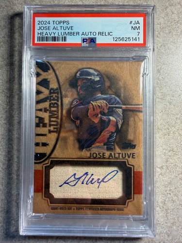 2024 Topps Jose Altuve Heavy Lumber Auto PSA 7 /25