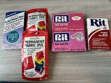 Lot of 6 Vintage Dyes – Rit & Dylon Discontinued Colors Tie-Dye Supplies