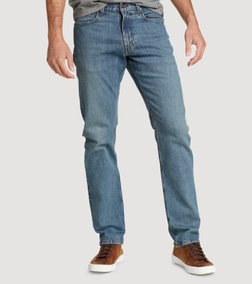 BRAND NEW! (19 SIZES)-DUSTY BLUE-Eddie Bauer ''Mr. Eddie's Flex Jean-STRAIGHT''