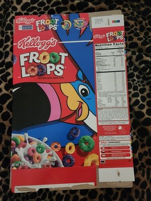 VINTAGE 2001 KELLOGG'S FROOT LOOPS CEREAL BOX