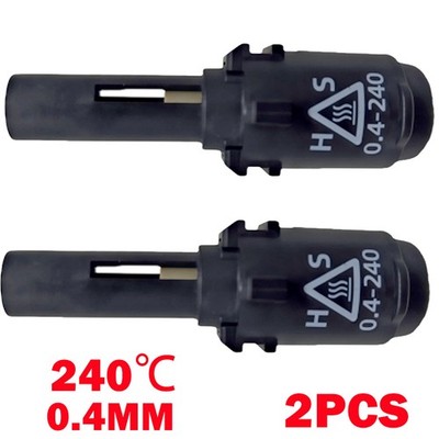 2X For Flashforge Adventurer 3/4 3D Printer Hotend 0.4mm-240°C Nozzle Assembly