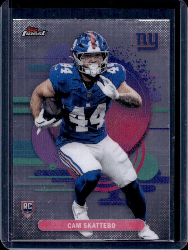 2025 Topps Finest Cam Skattebo Uncommon RC Rookie #113 Giants