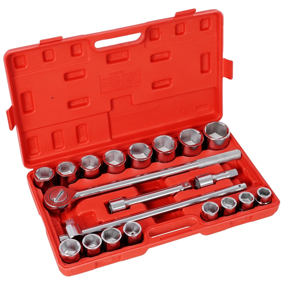 21PCS 3/4" Drive Socket Set 6-Point Standard SAE Sockets - Image 3 of 4