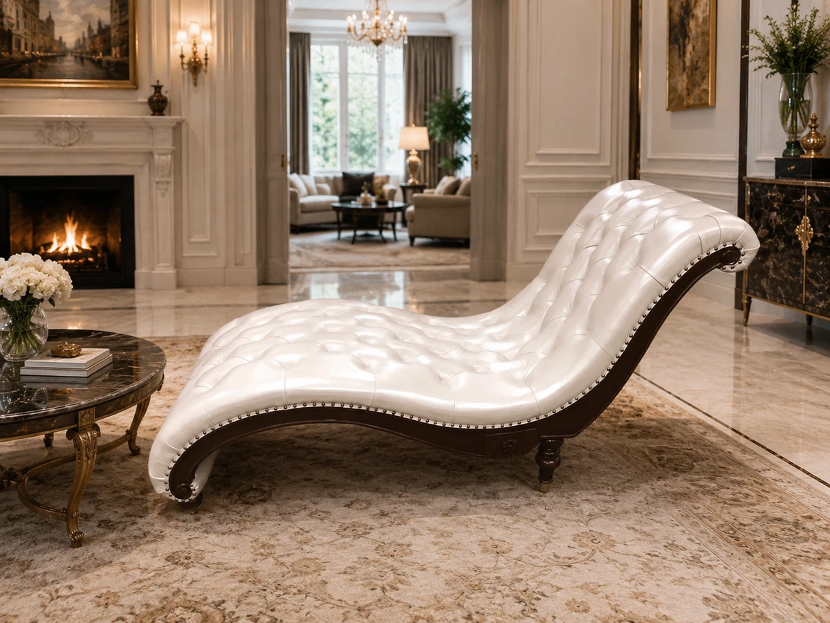 Leather Antique Chaises for sale | eBay