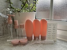 12pcs Travel Bottles Set - Portable Liquid Containers with Storage Bag Plane