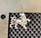 LION MARCASITE STERLNG SILVER PINBACK BROOCH 1 1/2" X 1 1/4" — photo 3
