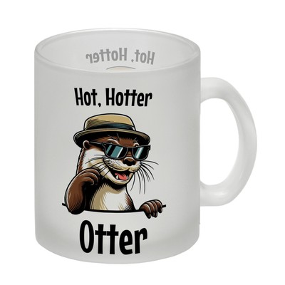 Cooler Otter Glas Tasse mit Spruch Hot Hotter Otter
