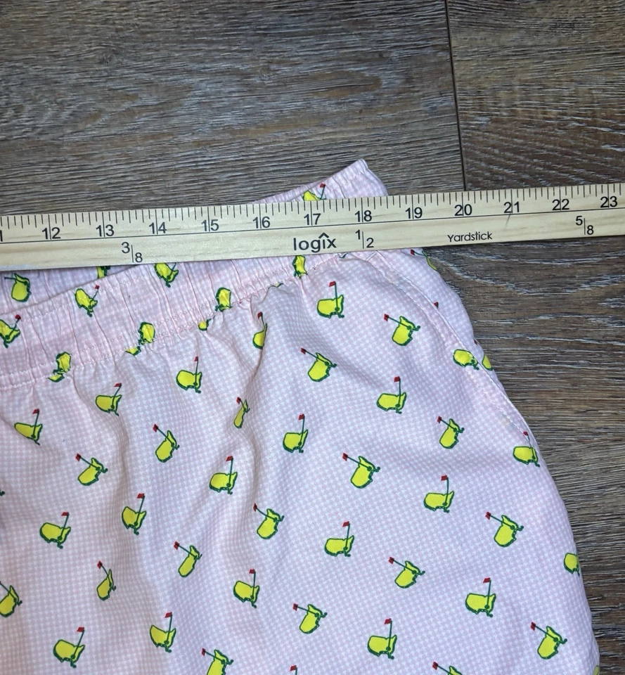 Rare Peter Millar The Masters Mesh Lined Swim Trunks Shorts Men's XXL Pink - Image 4 of 4