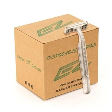 50Pcs Eco-friendly Disposable Razors Men|Safety Razor Dermaplaning White 