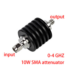 10W SMA Fixed RF Attenuator 50Ω DC-4GHz Male to Female 1-50dB Microwave Attenuat