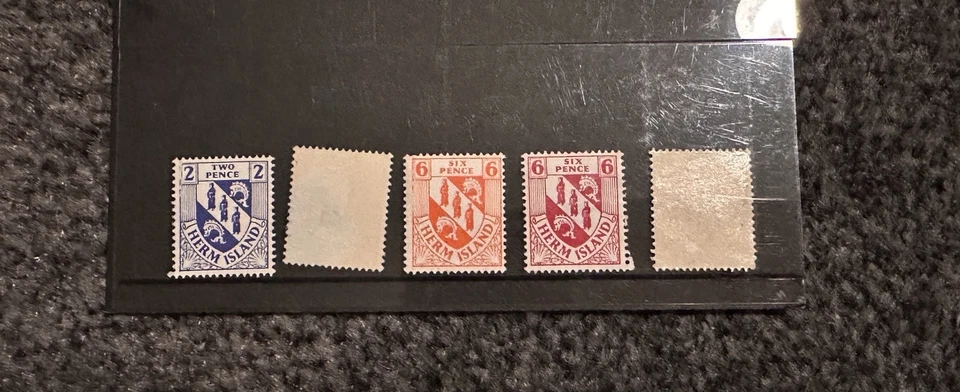 GB Herm Island 1954 QEII Crest Definitives set of 5 Mint MHN STAMP - Image 2 of 2