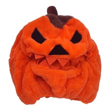 Halloween Festival Plush Pumpkins Shape Helmets Cover for Themed Rides and Event