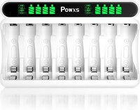 Batterie LadegeräT FüR NI-MH NI-CD Aa/Aaa Akkus, 8-Ladeplatz Akku LadegeräT Mit