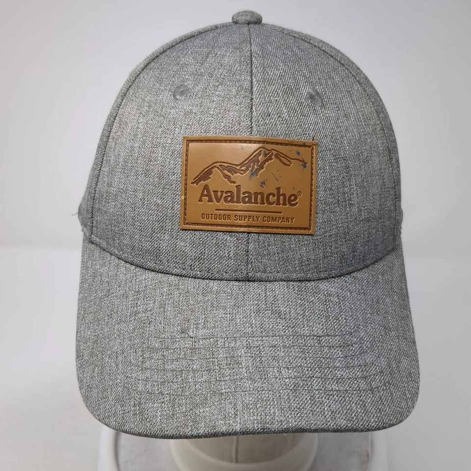 Sombrero con parche de cuero Avalanche gris talla única ajustable al aire libre Foto 2 de 4