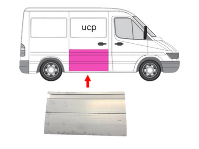 RepBlech Schiebetür außen rechts 60cm hoch für Mercedes Sprinter 95-06 VW LT II