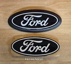 NEW 2024-2026 Ford F-150 Front & Rear COMBO Black / Smoke Emblems W/O Camera,OEM
