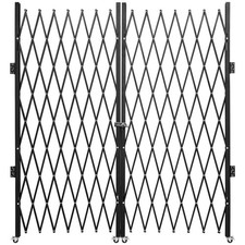 Steel Accordion Security Gate 7.1' H x 12.5' W Folding Door