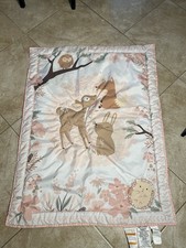 Peanutshell Baby Crib Blanket Newborn Infant Woodland Deer Forest Scene