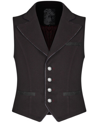 Punk Rave Herren Steampunk Weste Weste schwarz Gothic Viktorianisch Gentleman Hochzeit