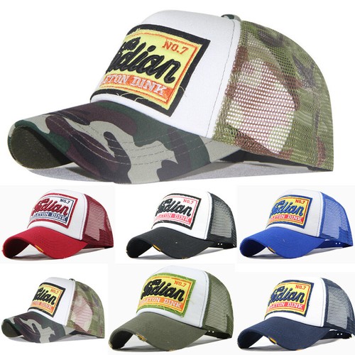 Trucker Baseball Cap Snapback Mesh bestickt Herren Damen Sonne Sommer Hut
