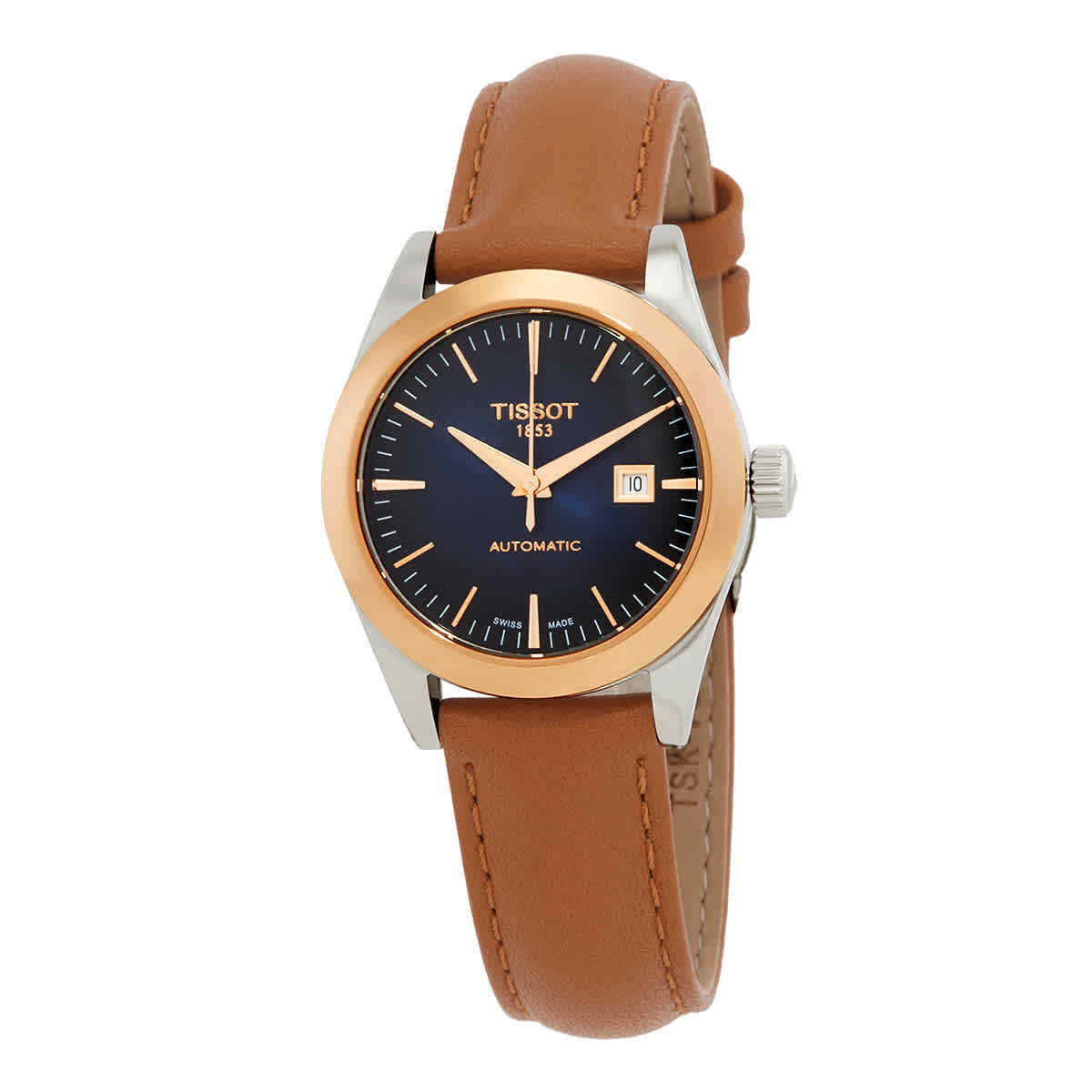 Часы Tissot T-My Lady с автоматическим дымчатым синим циферблатом T930.007.46.041.00