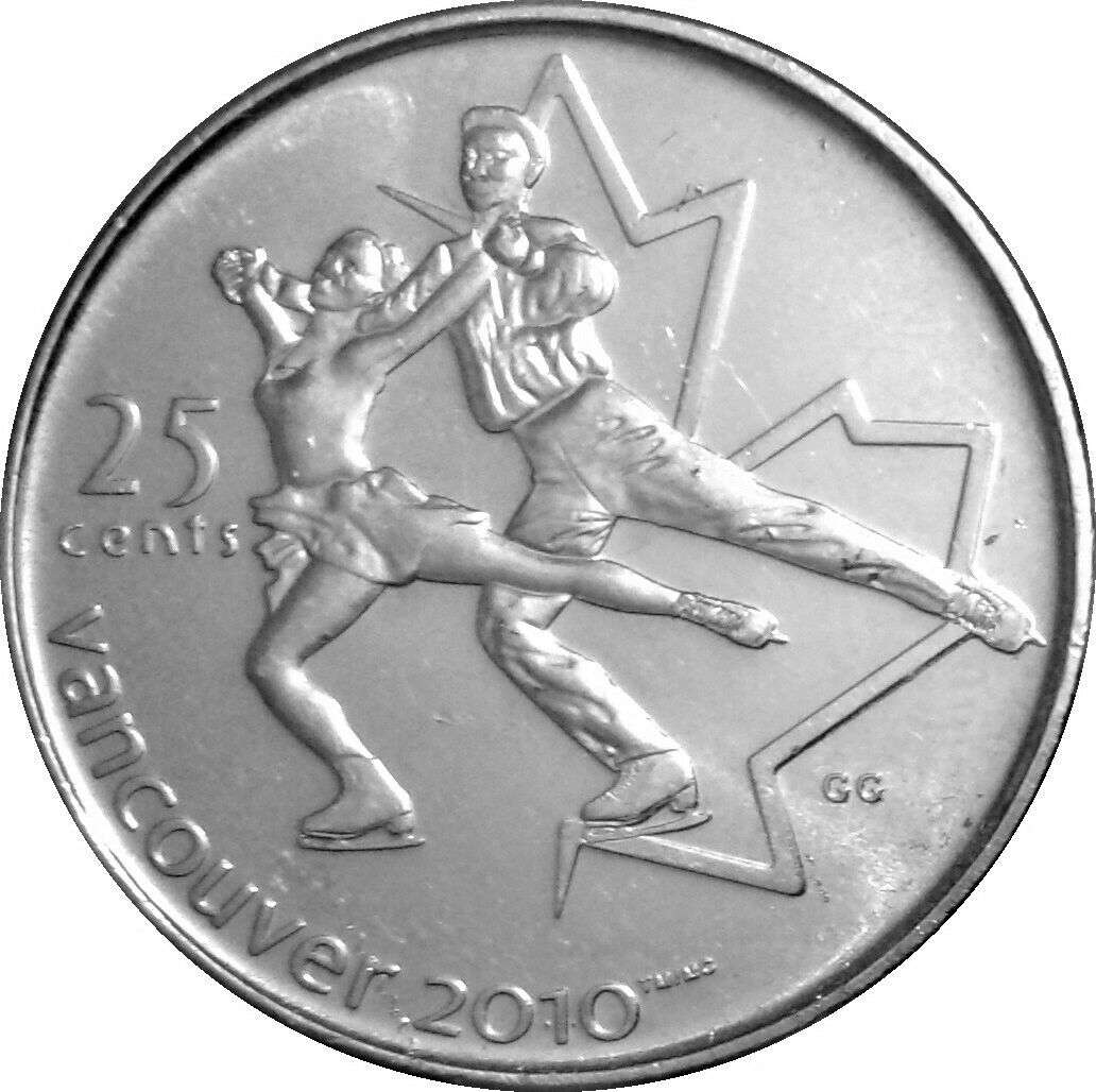 🇨🇦 Canada quarter 25 cent coin, Vancouver 2010, Olympic 🇨🇦 Canada quarter 25 cent coin, Vancouver 2010, Olympic